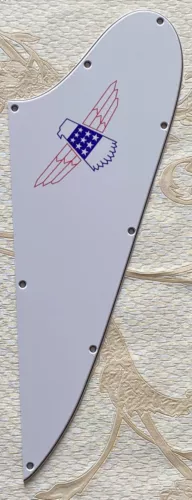 3 Ply White Guitar Pickguard Logo For Gibson Firebird Thunderbird Bass Style