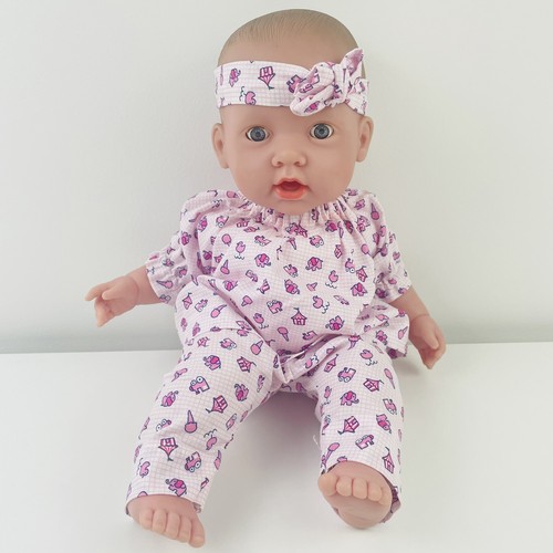 Berenguer Baby Soft Body Blue Eyes With New Clothes 39cm Long No.03-13 - Picture 13 of 16