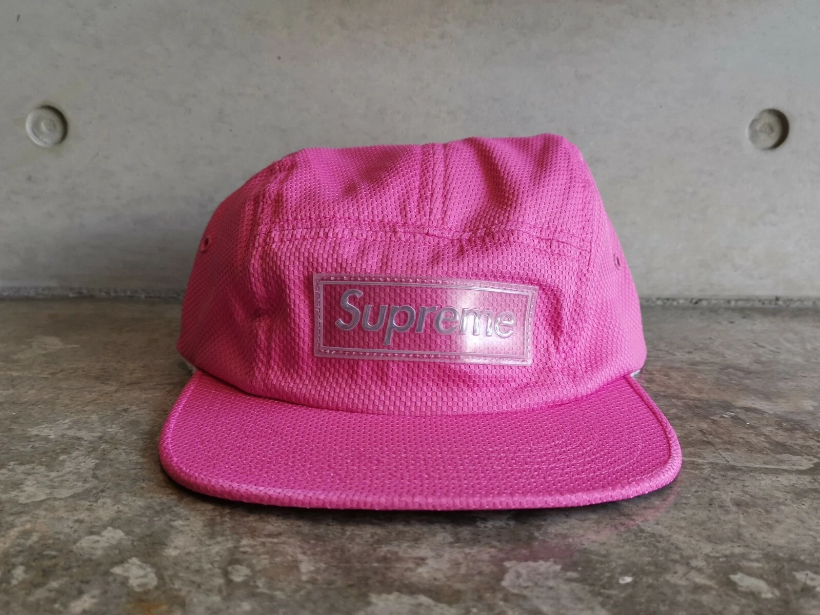 Casquette de camp logo Supreme Nylon Pique Box   Rose