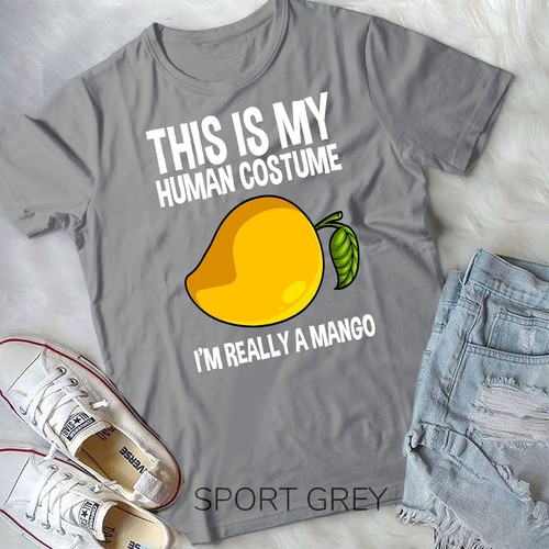 Funny This Is My Human Costume Mango Fruit Lover Men Women Unisex T-shirt - Picture 8 of 11