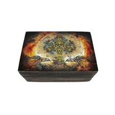 Tree of Life 6" X 4" Brown Wooden Memory Jewelry Storage Box