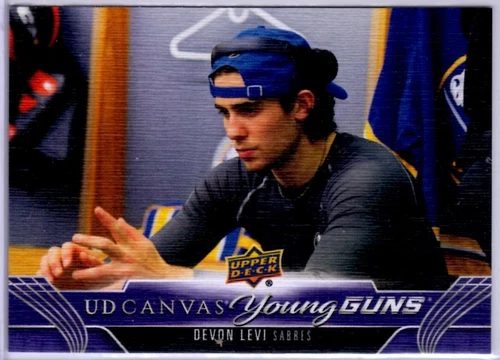 2023-24 UD Series 2 Devon Levi Canvas Young Guns  Rookie Card # C228