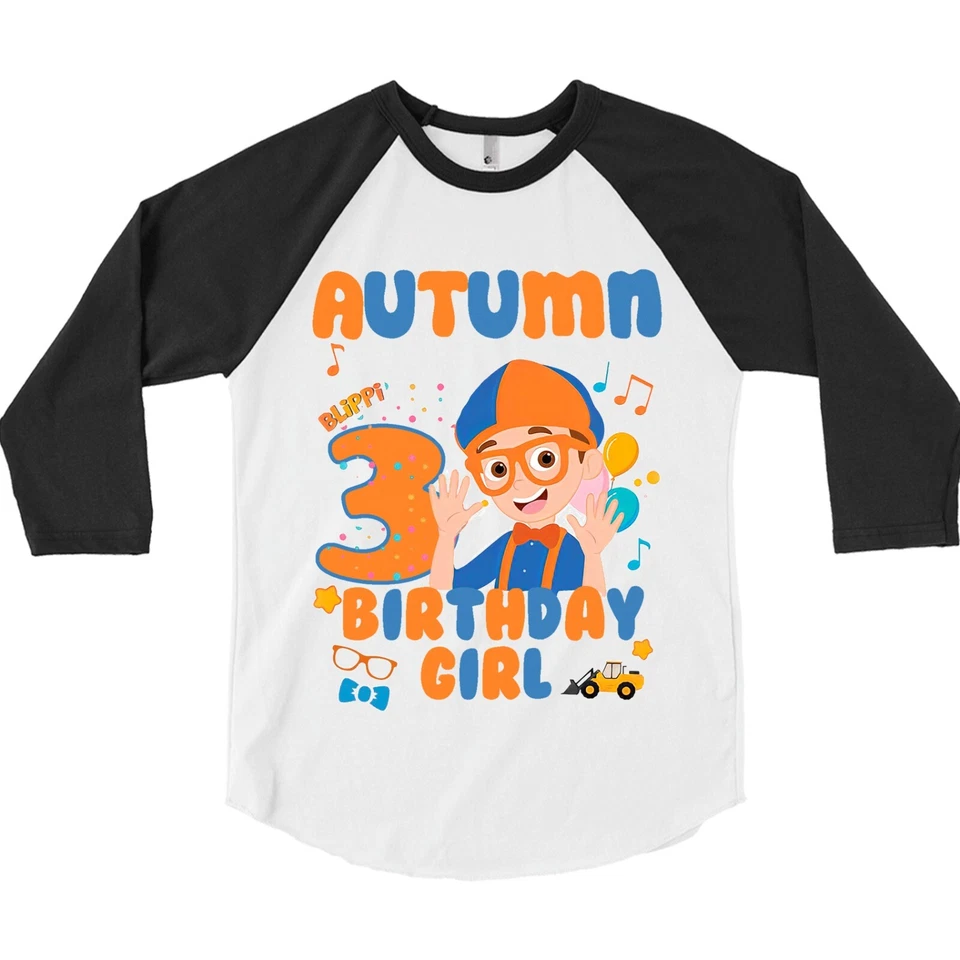 Camisas de cumpleaños Blippi personalizadas Blippi regalos para niños niñas fiesta de cumpleaños 2t 3t Foto 2 de 4