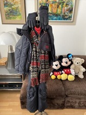 EX10 SCHNEEANZUG SCHWARZ NEU 116/122 MIT ACCESSOIRES ROLLI PULLOVER HANDSCHUHE??