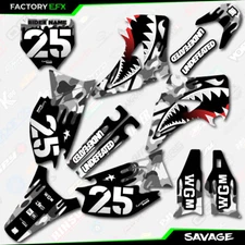 Gray Savage Camo Racing Graphics Kit fits 03-08  Kawasaki Kx125 KX250 250 Kx 125