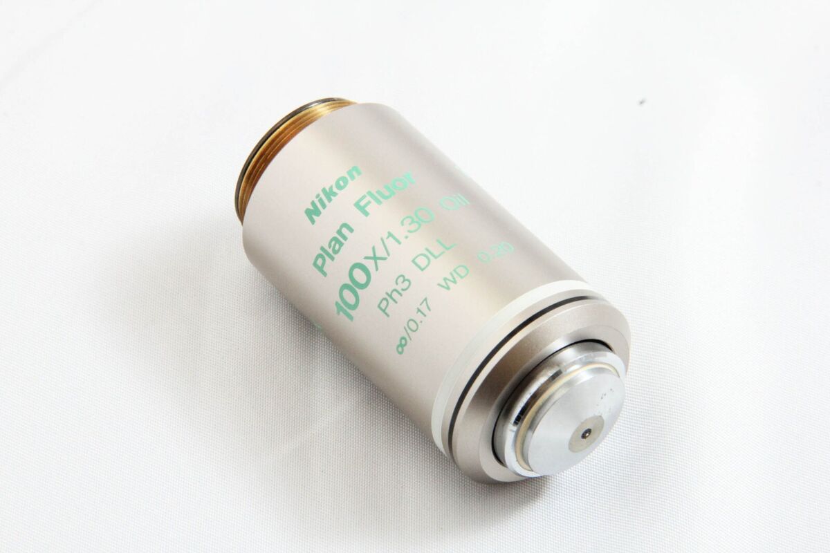 Nikon Fluor 100x 1.30 Oil Ph3 DLL ∞/0.17 WD 0.2 Microscope Nikon Fluor 100x 1.30 Oil Ph3 DLL ∞/0.17 WD 0.2 Microscope