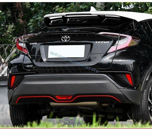 For Toyota CHR C-HR 2018-22 Red Look ABS Rear Bumper Molding Strip Cover Trim 1X - Imagen 3 de 5
