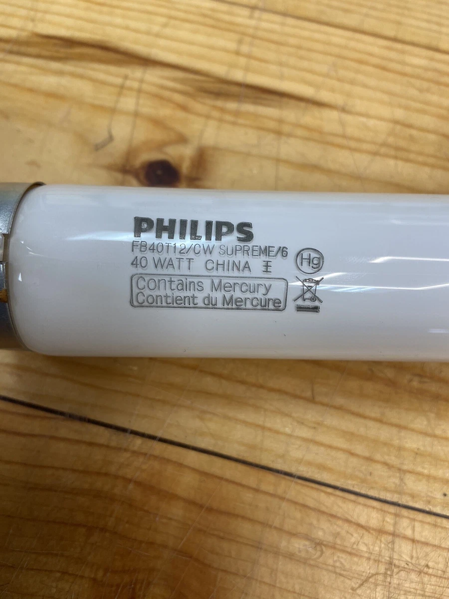 Philips FB40T12 CW SUPREME 40 Watt T12 U Bent Shaped Fluorescent Tube 4100K Colo