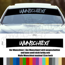 Aufkleber Scheibenkeil Blendstreifen Sonnenblende + Wunschtext | 150x25cm | cut