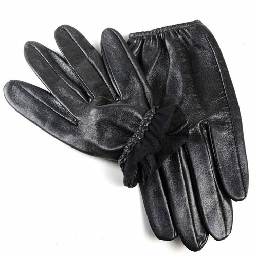Men's Real Leather Goat Skin Military shrink Wrist Police Tactical Short Gloves - Picture 22 of 25