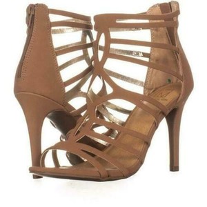 tan caged heels