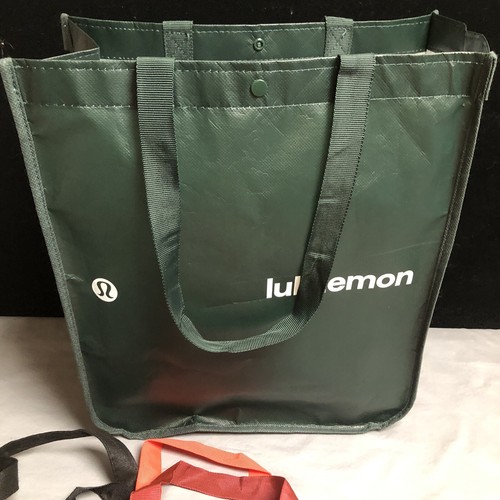 6 Stück Lululemon Mehrweg Beutel 2 Groß 4 Klein Schwarz Weiß Silber - Bild 8 von 9