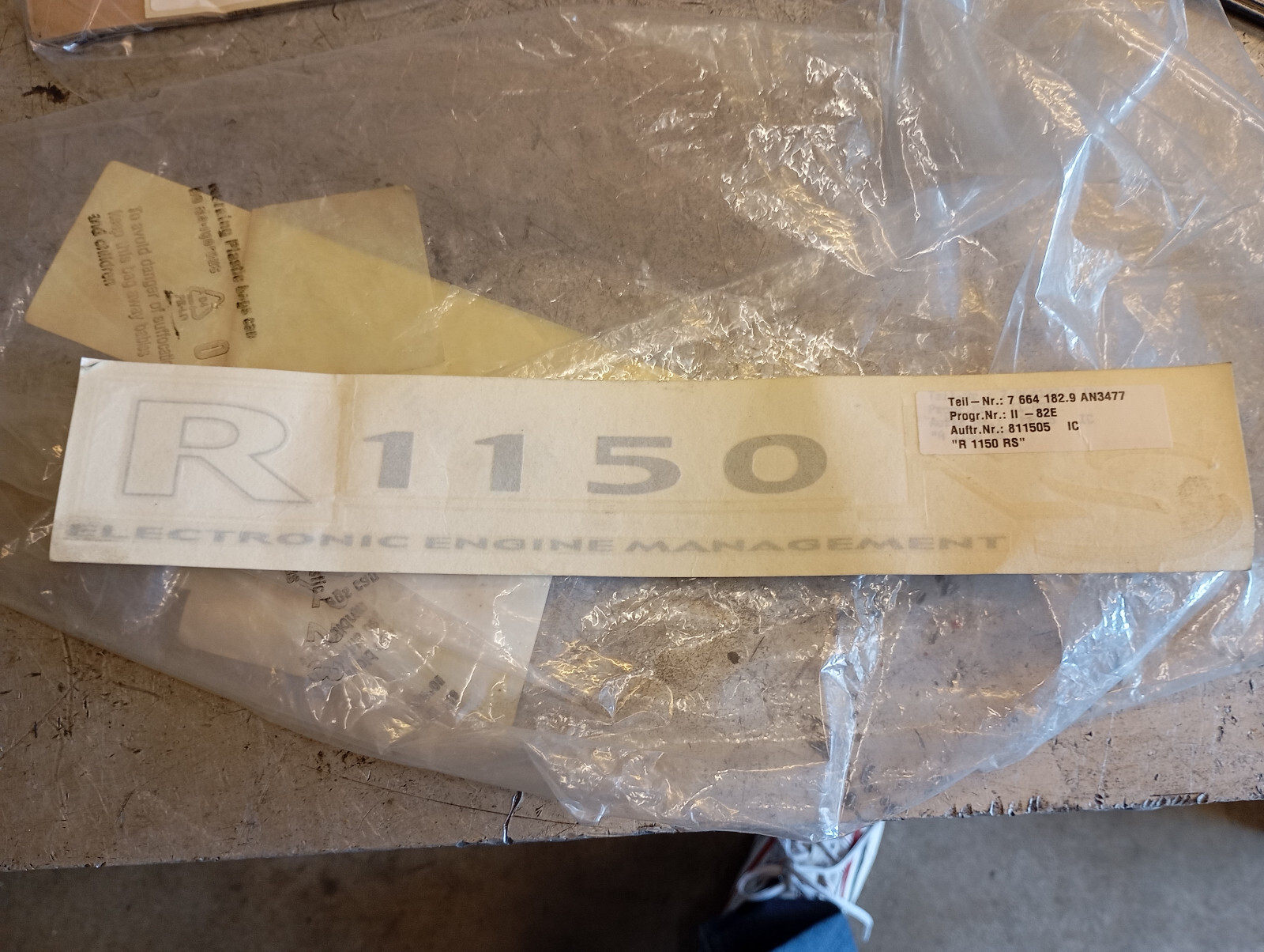 Autocollant BMW R 1150 RS pour réparer un carénage rayé modèles 2000 à 2004