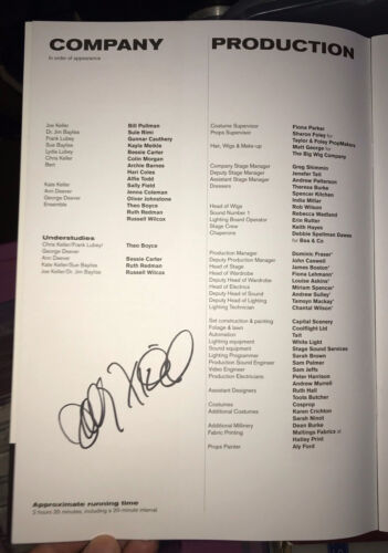 PROGRAMA DE TEATRO ALL MY SONS FIRMADO POR SALLY FIELD SUPERMAN & MRS DUDFIRE - Imagen 3 de 3