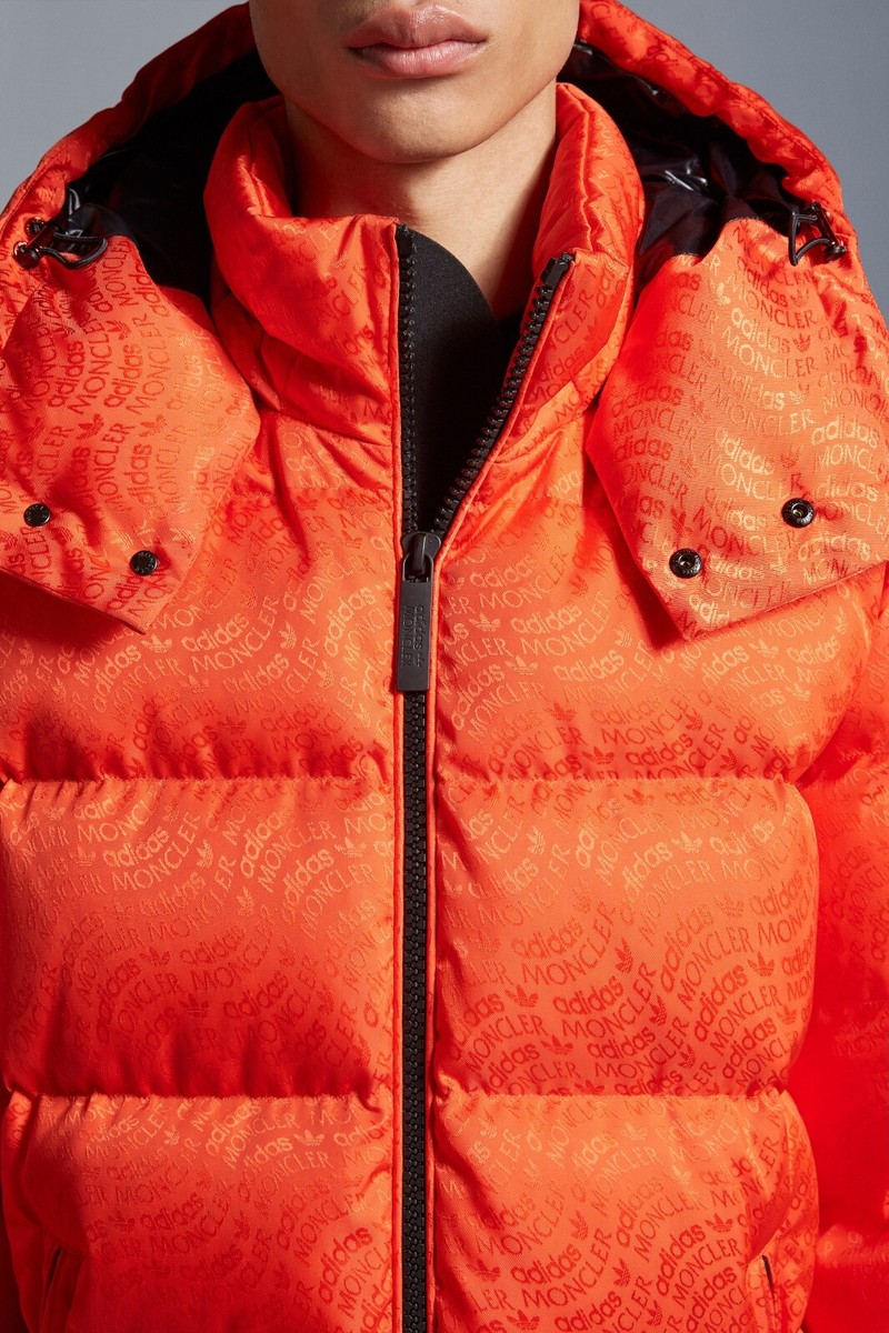 Moncler X Adidas Alpbach Down Jacket Men's 3/ L Orange Full Moncler X Adidas Alpbach Down Jacket Men's 3/ L Orange Full