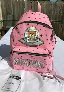 moschino pink backpack