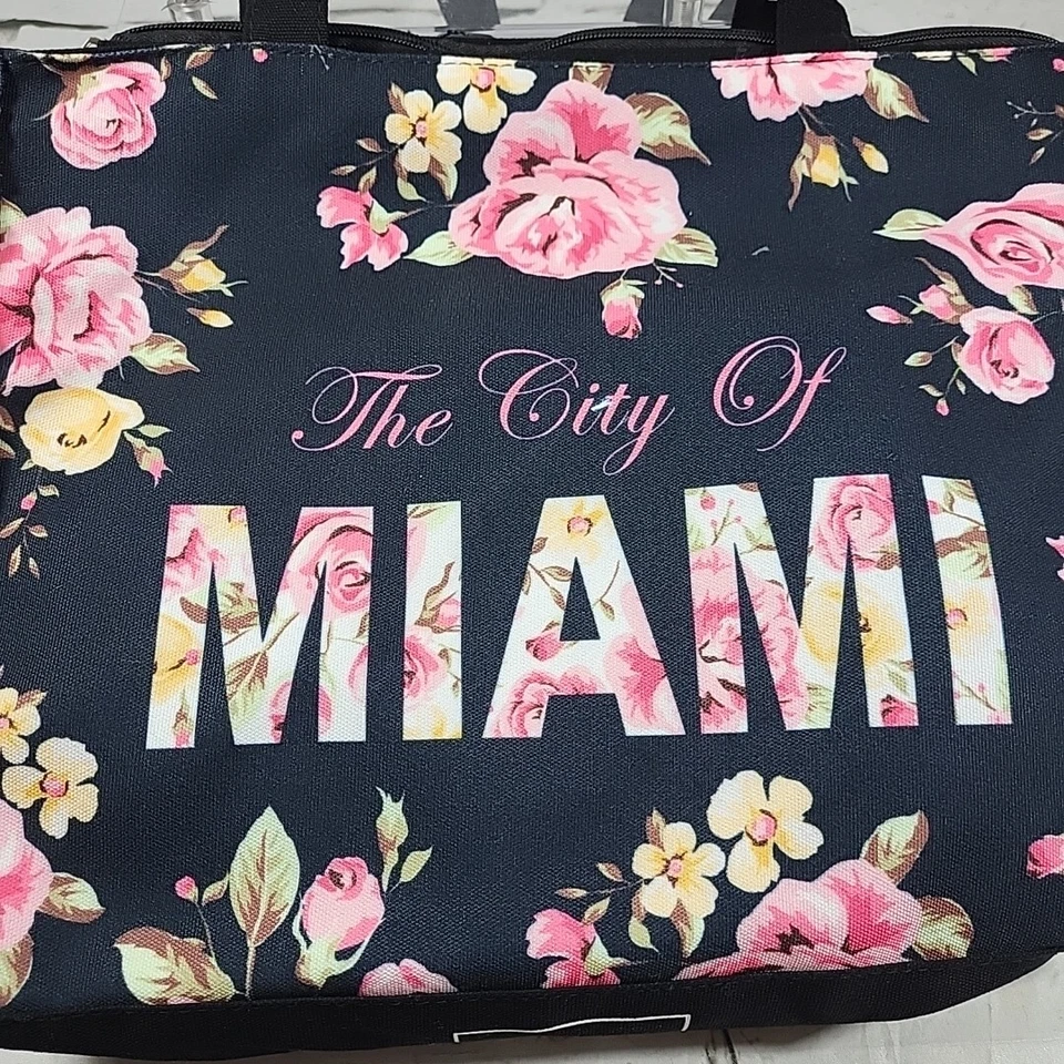 Bolso de Mano Robin Ruth City Of Miami Rosa Floral Durante la Noche Fin de Semana Foto 2 de 4