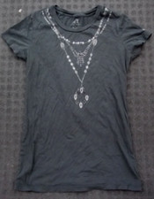 a/x armani exchangetee shirt top tank dark gray black s