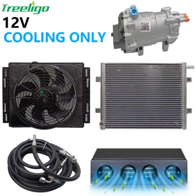 12V Remote Control Cool Electric Air Conditioner Underdash DC Auto Car A/C Kit