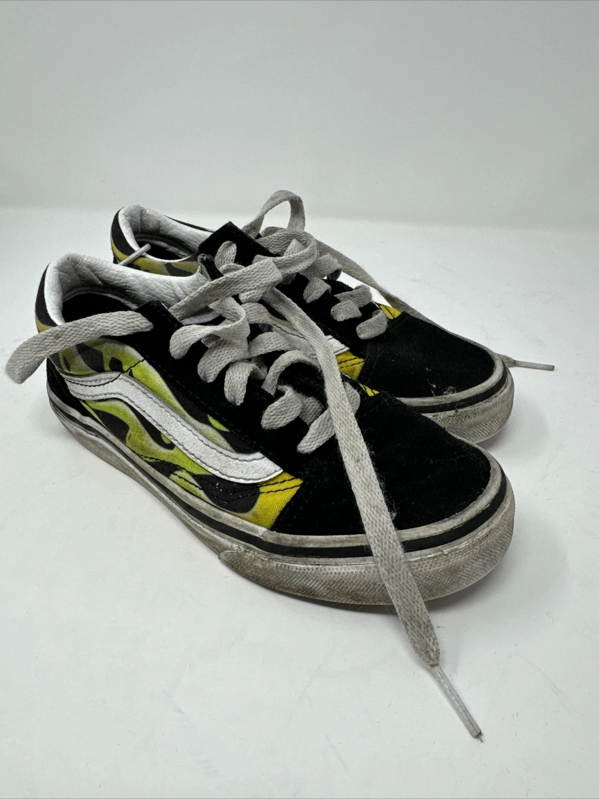 Scarpe da skate con fiamma al neon Vans Oldsk per bambini taglia 1