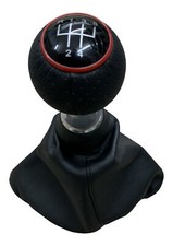 Schaltknauf Rot für Seat Leon 1M Toledo Arosa Cordoba Ibiza 5-Gang Schwarz