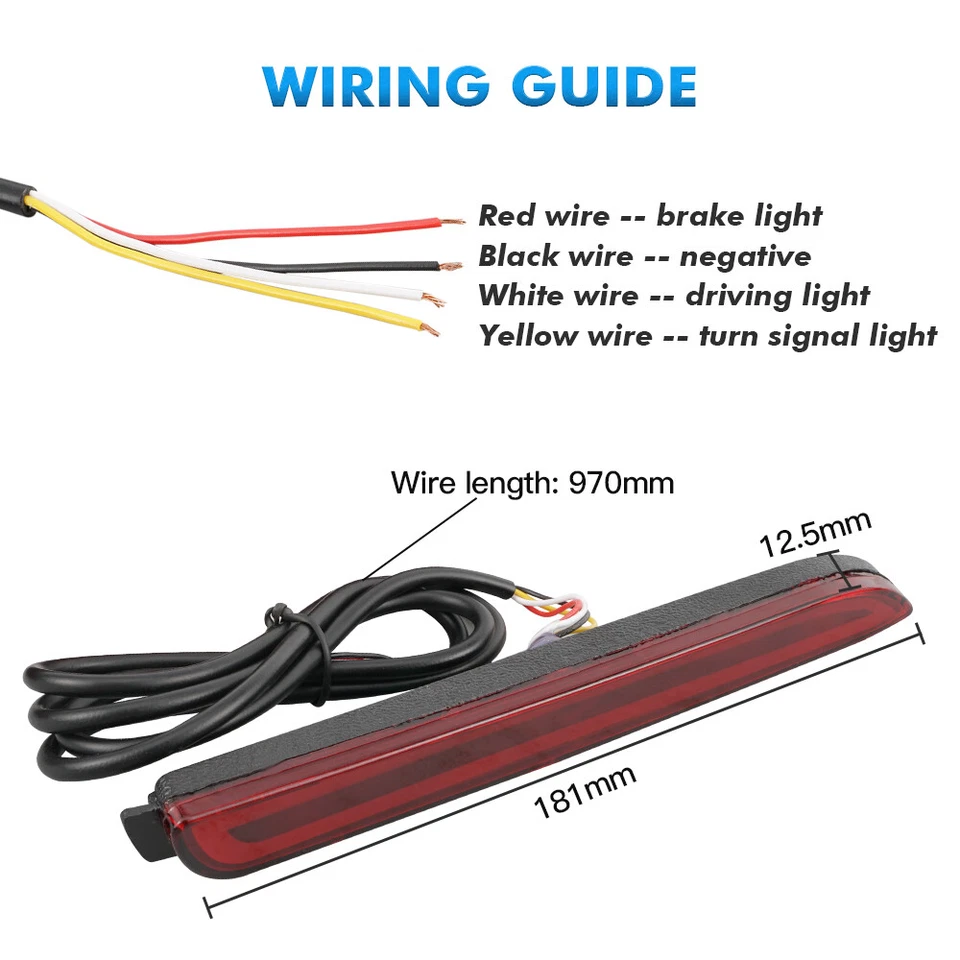 2x LED Brake Stop Rear Bumper Signal Lights For Lexus RC350 GX470 RX300 NX300h - Image 4 of 4