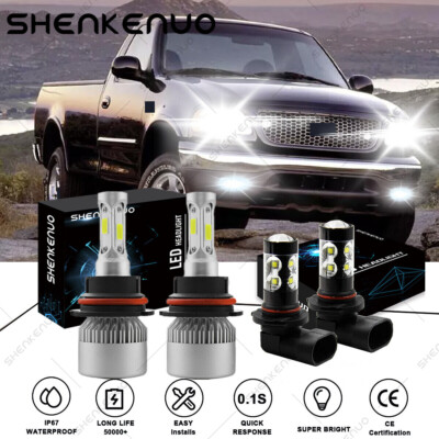Combo Kit: 9007 LED Headlight + 9145 Fog Light Bulbs For Ford F-150 (1999-2003)