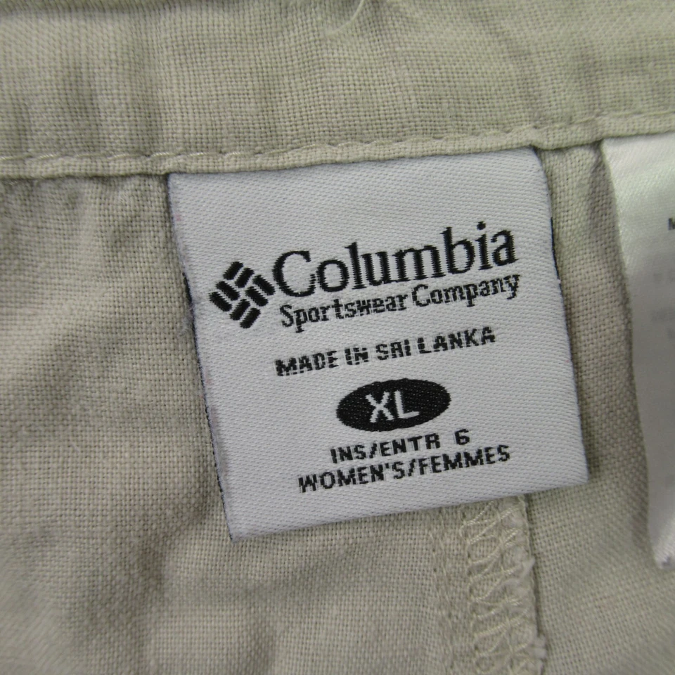 Pantalones Cortos Columbia para Mujer XL Ligeros Informales Adultos Bolsillos Chino Cordón Foto 4 de 4