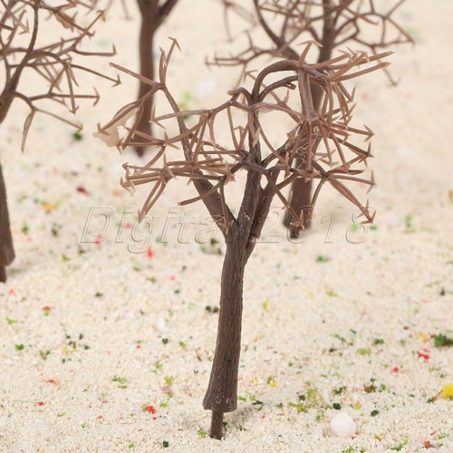 10pcs Brown Model Bare Trunk Tree Plastic 12cm Train Railway Scenery HO OO scale - Picture 6 of 10