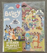 Bluey Sticker Playset with 2 Sticker Play Scenes 3 NEW