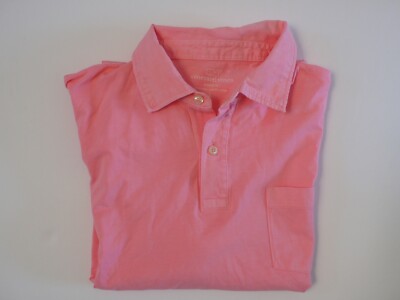 VINEYARD VINES Mens Neon Pink Short Sleeve Pima Cotton Knit Polo