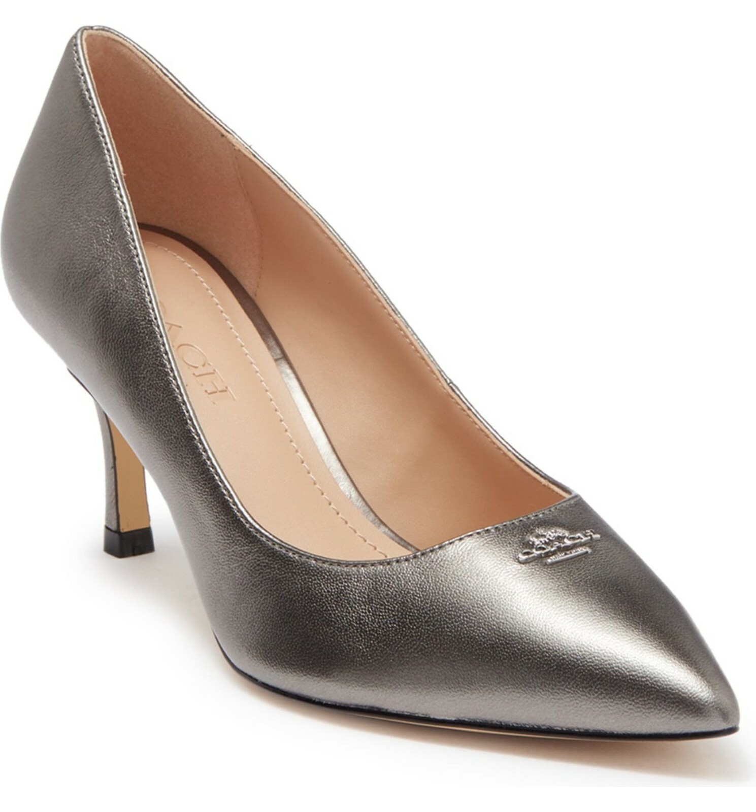 New Coach Orla Metallic Leather Pump, Grey, US 7 | eBay