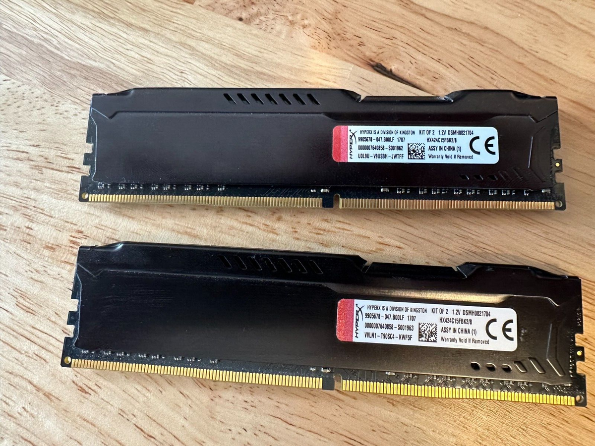 Kingston HyperX Fury 8GB (2x4GB) DDR4 2400Mhz RAM HX424C15FBK2/8