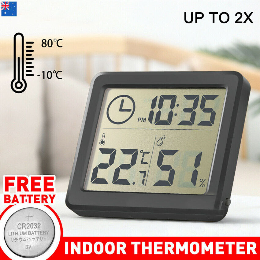 Up to2xDigital Thermometer Humidity Meter Room Temperature Indoo