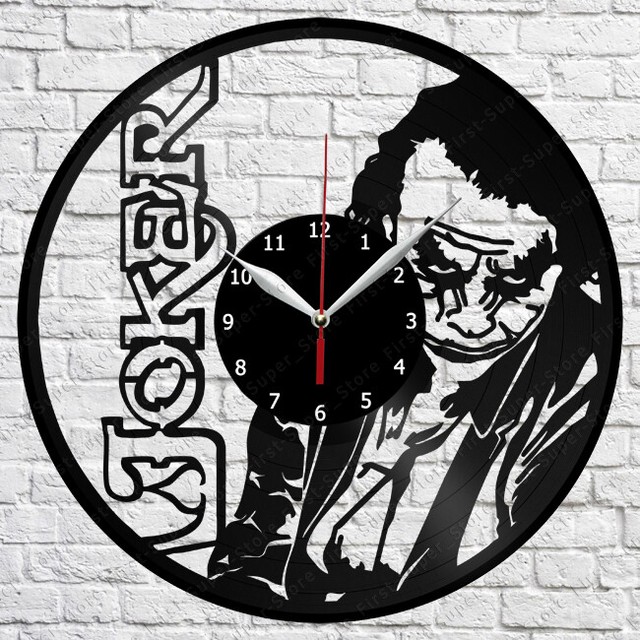 Joker Vinyl Record Wall Clock Art Decor Original Gift 12'' 30cm 2340 eBay