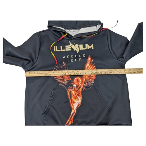 ILLENIUM Ascend Tour Hoodie – Youth/Women's XL Black Pullover Concert Merch - Picture 6 of 8