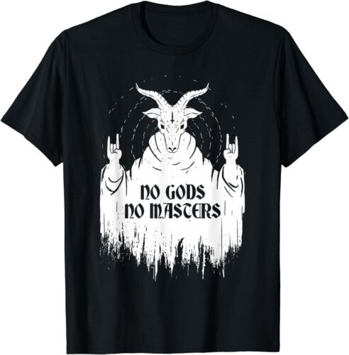 Nueva Camiseta Limitada Sin Dioses Baphomet Pentagrama Ateo Envío Gratuito - Imagen 1 de 5