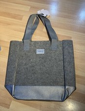 Borsa a mano Marella Aminta grigia tessuto design tote media nuova con etichetta