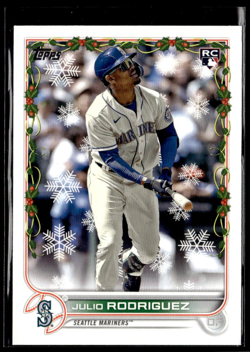 2022 Topps Holiday Julio Rodriguez Rookie Seattle Mariners #HW44