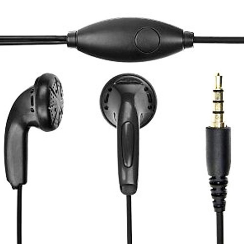 ZTE Hmz1ctia3.5 Stereo Black Headphones Handsfree Headset Earphones 3