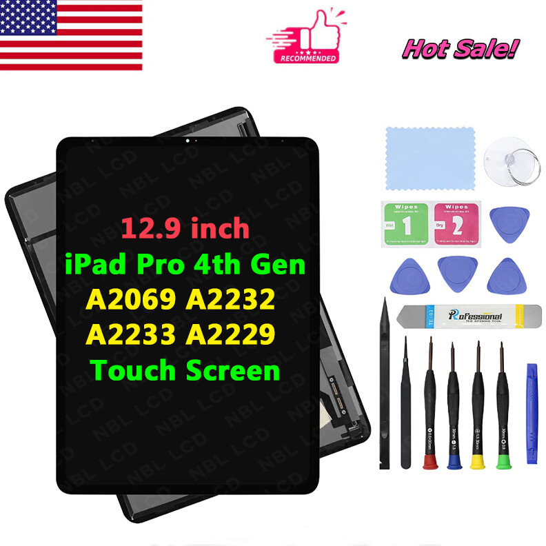 12.9" LCD Screen Replacement for iPad Pro 12.9 4th Gen A2229 Display Assembly