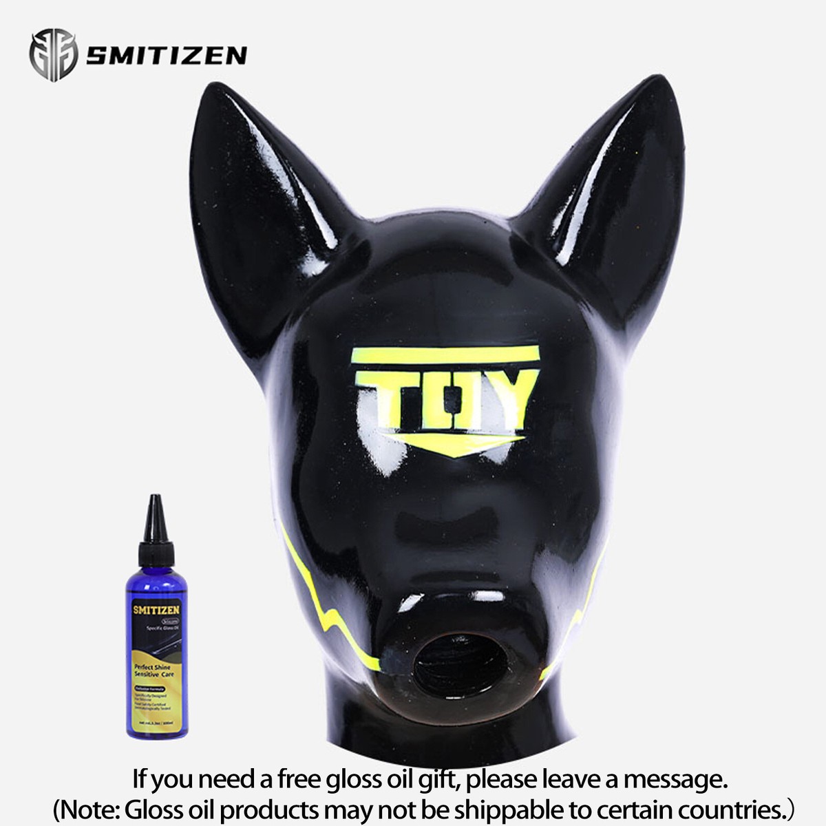 Smitizen Silicone Long Ears Drone Hood Toy Pattern Latex