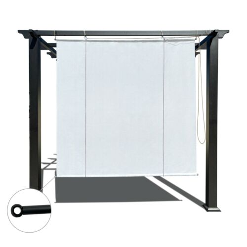 No Drill Roll Up Patio Gazebo Pergola Shade Cover Canopy- Breathable Solar Shade - 第 33/55 張圖片