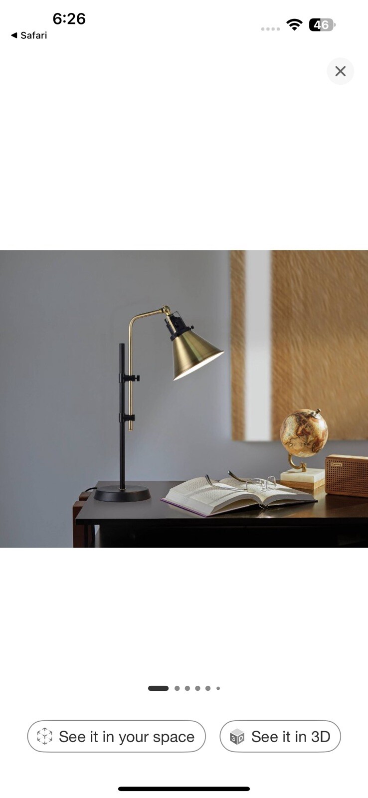 Adjustable Black Table Lamp with Included LED Bulb - Threshold