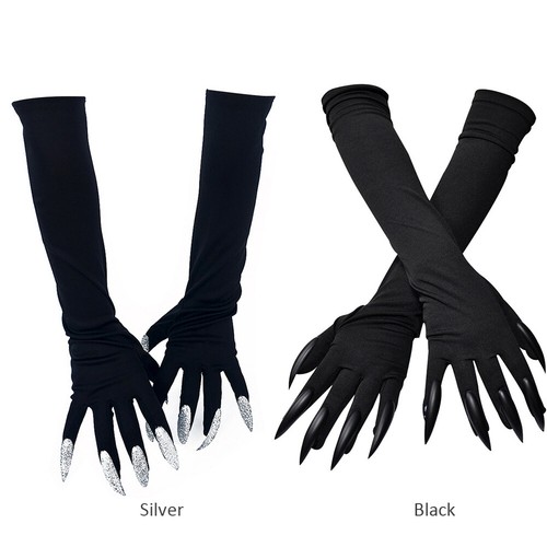 Halloween Props Paw Gloves Cosplay Party Costume Long Fingernail Clown Claws US - Picture 10 of 22