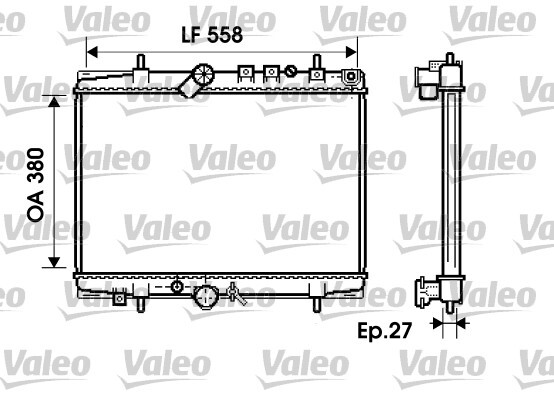 Valeo 734282 radiateur de refroidissement moteur pour berlines et citadines