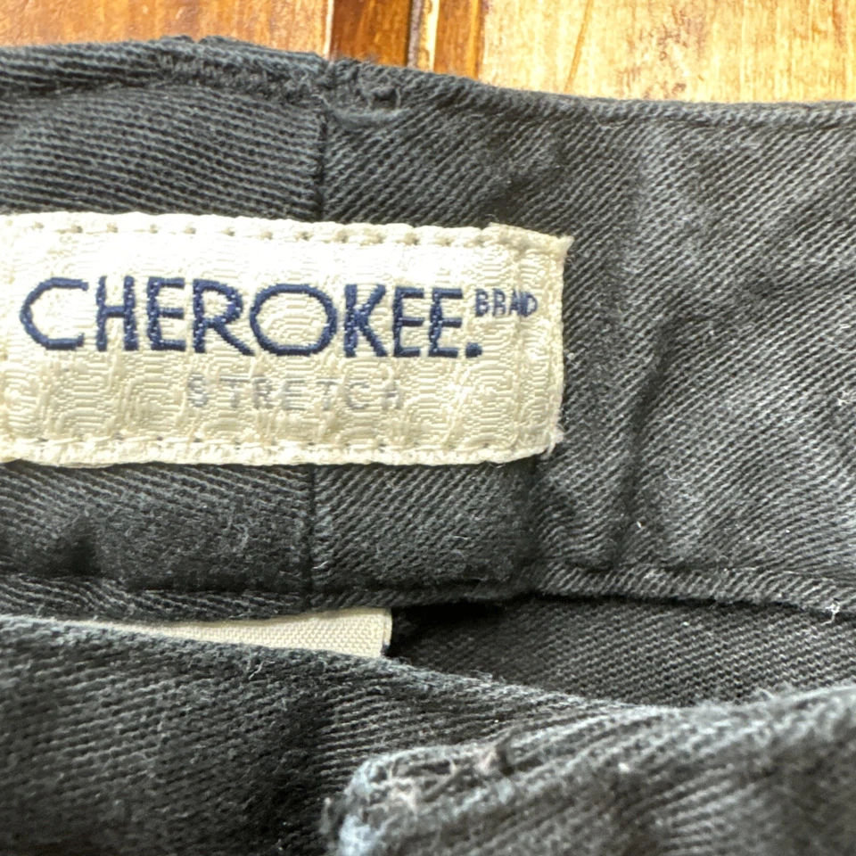 Cherokee Mujer Negro Botón Cremallera Pantalón Talla 4 Foto 3 de 4