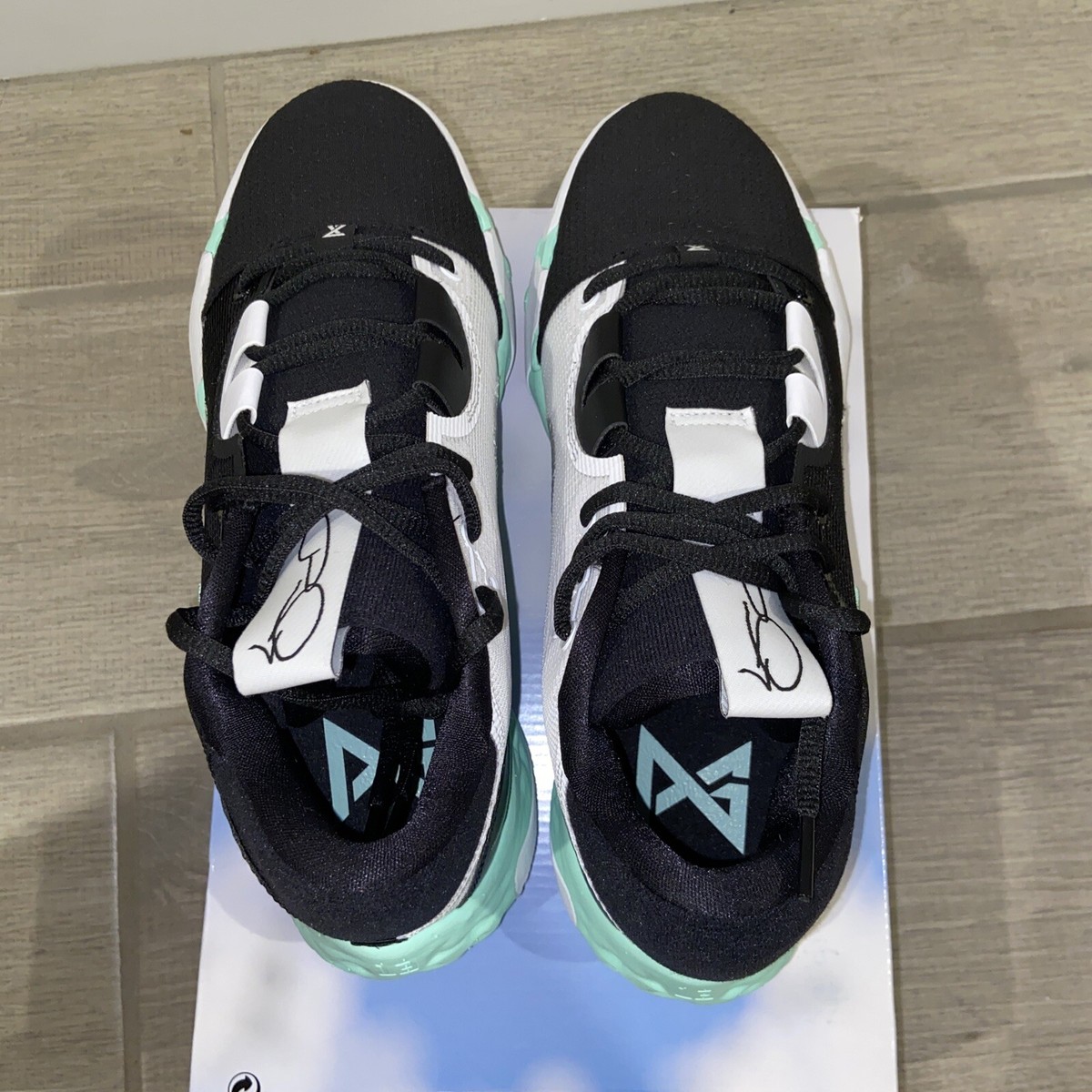 Nike PG 6 Men Size 8.5 DC1974-001 Black Mint Foam White Basketball Shoes Nike PG6 Black/Mint Foam-White DC1974-001 - YouTube main image 2
