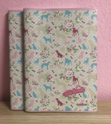Set of 2 AMBAR A5 notebook Pet Friends Pattern