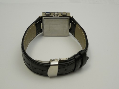 CONCORD DIAMOND SOLID STEEL LA SCALA SQUARE MEN'S WATCH WITH DEPLOYMENT BRACELET - Picture 7 of 8